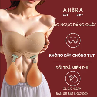 Áo Ngực Su Không Gọng Chống Tụt AHBRA FS01 Dáng Quây Cup Ngang Mặc Trong Áo, Váy Trễ Vai