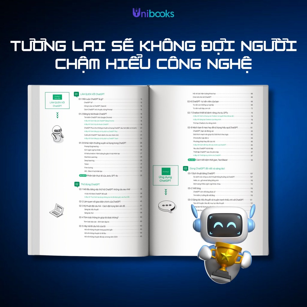 Sách - Chat GPT Từ A Đến Z Trong Một Ngày - Unibooks