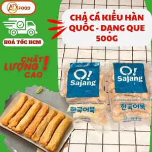 CHẢ CÁ KIỂU HÀN QUỐC - DẠNG QUE 500G-Phù hợp cho món lẩu Hàn, canh chả cá, xiên que ăn vặt.