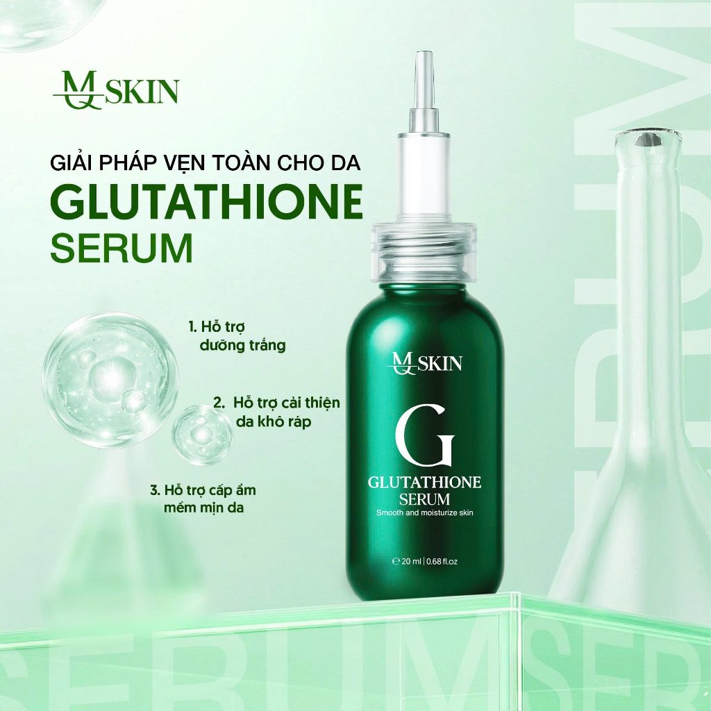 [TẶNG 2 NẠ ] [COMBO 2 CHAI] Tinh Chất MQ SKIN Glutathione Serum Dưỡng Trắng, Cấp Ẩm, Tái Tạo Da