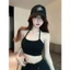 Áo Hai Dây Croptop Cổ Yếm RANSHI Áo Bra Dây Mảnh Ôm Dáng Basic Chất Thun Tăm Lạnh - RA321