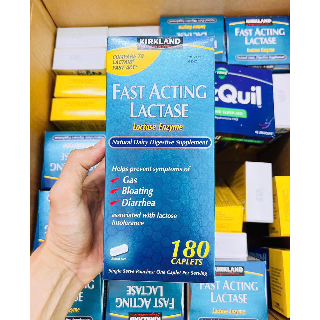 Hộp 180 viên Fast Acting Lactase Kirkland | Shopee Việt Nam