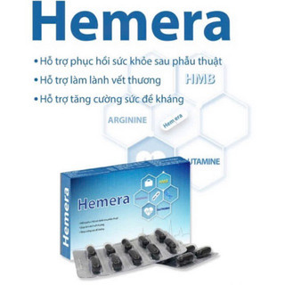 ✅ [Chính Hãng] Hemera – Hỗ trợ phục hồi & Thúc đẩy quá trình lành vết thương, tăng đề kháng | Hộp 20 viên