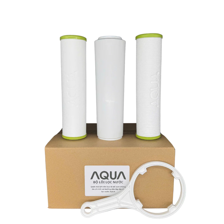 Bộ 3 lõi lọc nước AQUA số 1-2-3 cho máy lọc nước RO, bộ quả lọc nước máy lọc nước aqua – 6