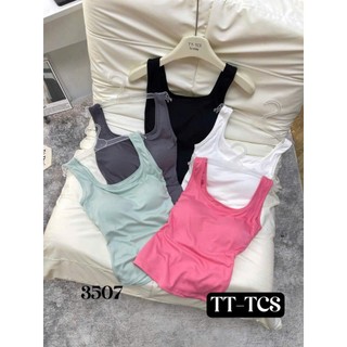 Áo Ba Lỗ Croptop Thun Tăm Dáng Ôm  Kèm Mút Vải Co Giãn 4 Chiều (Mã 2321)