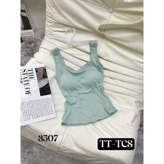 Áo Ba Lỗ Croptop Thun Tăm Dáng Ôm  Kèm Mút Vải Co Giãn 4 Chiều (Mã 2321)