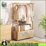 【Giao hàng trong 4 giờ】Tủ đồ thông minh Tủ Quần Áo kệ treo quần áo có kéo Tủ Vải Kệ Treo Quần Áo Có Ngăn Chứa Đồ — ảnh 1