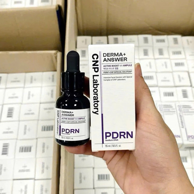 Tinh chất Tái Sinh Trẻ Hoá Làn Da PDRN CNP Derma+ Answer Active Boost Ampule giúp tái tạo da,sáng da 15m/30ml (Nobox)