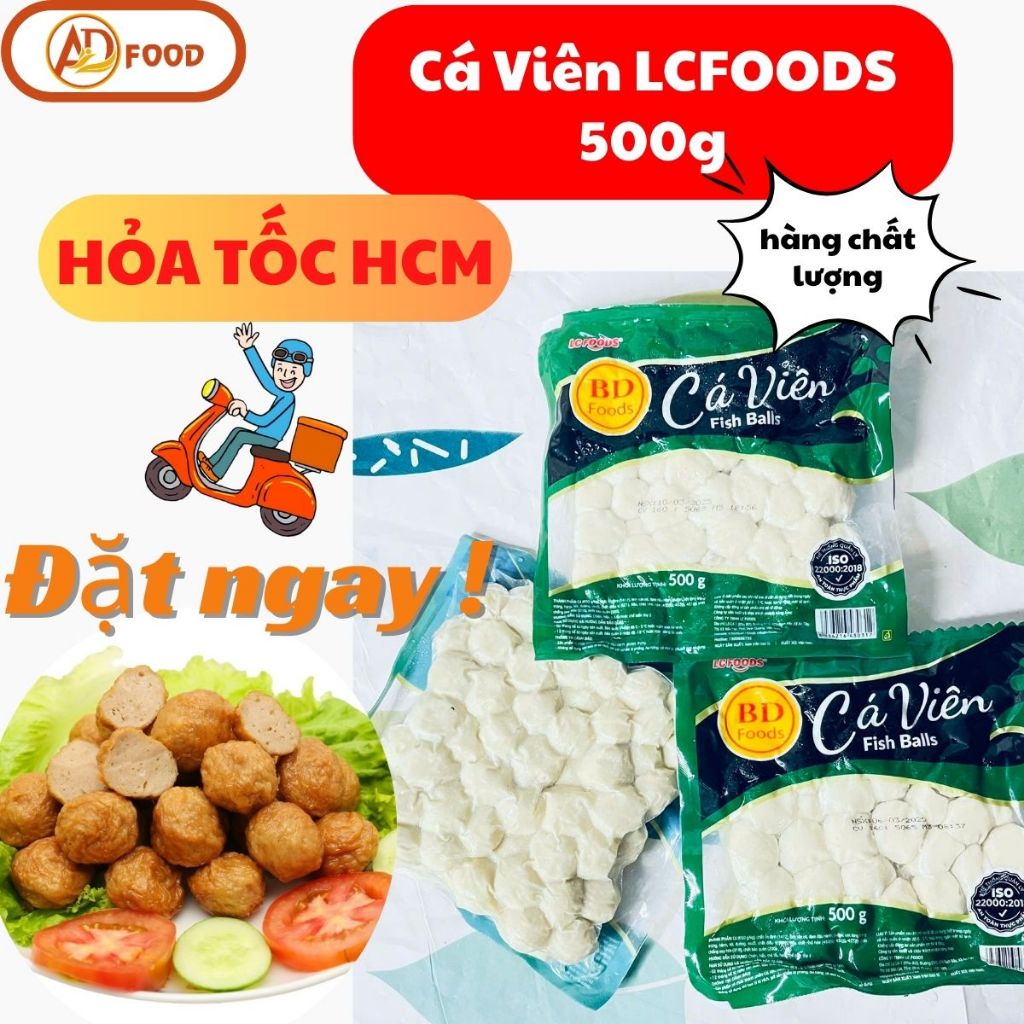 ( Hoả tốc HCM )Cá Viên LCFOODS 500g-Hương vị thơm ngọt từ cá, vị vừa ăn – phù hợp khẩu vị mọi lứa tuổi.