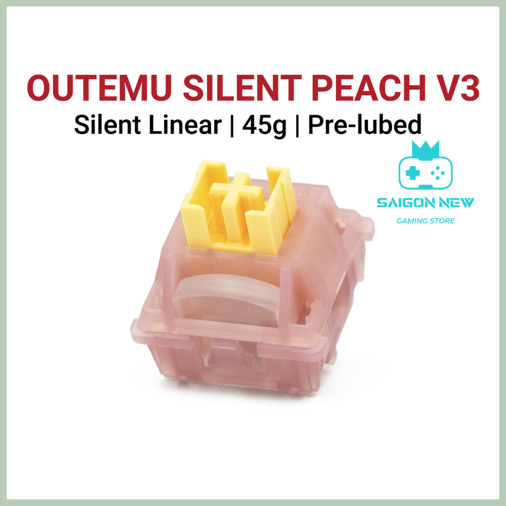 Switch Outemu Silent Peach V3 - Không gây tiếng ồn cho bàn phím cơ - Switch im lặng - lực nhấn 45g - 5pin | BigBuy360 - bigbuy360.vn