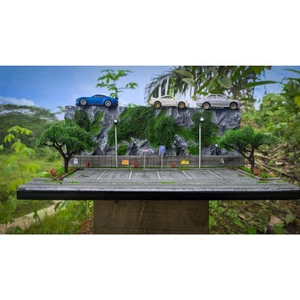 Sa bàn cho xe mô hình 1/64 bãi đỗ trên núi