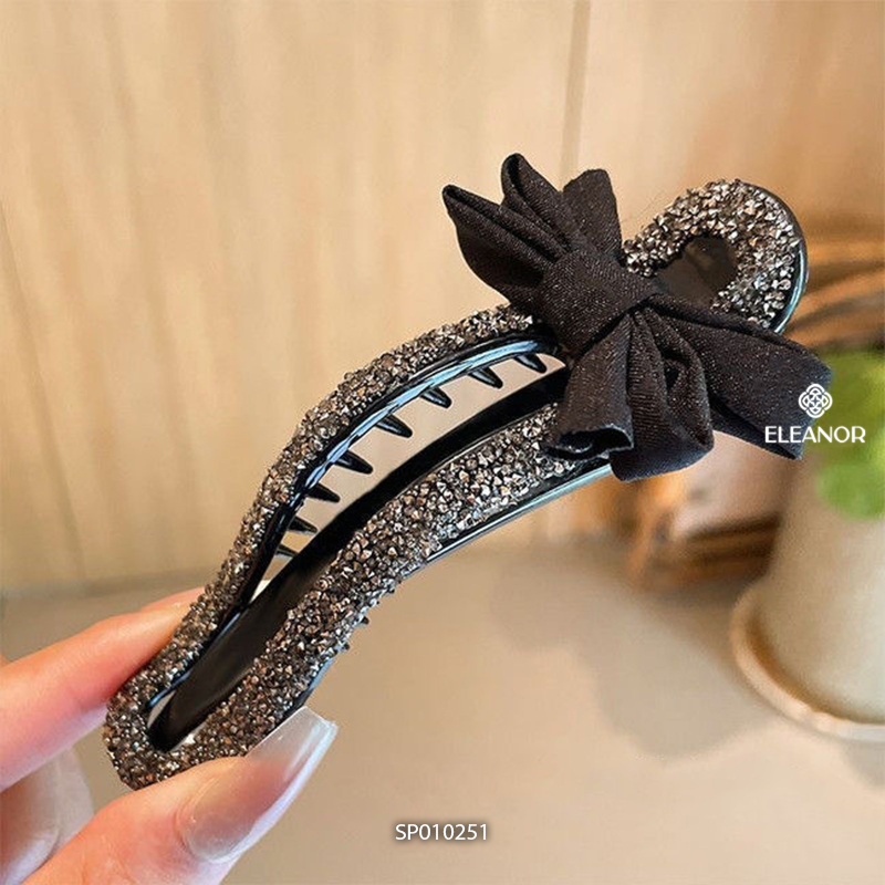 Kẹp tóc nữ Eleanor Accessories đính đá phụ kiện tóc kẹp tóc nơ tiểu thư 10251