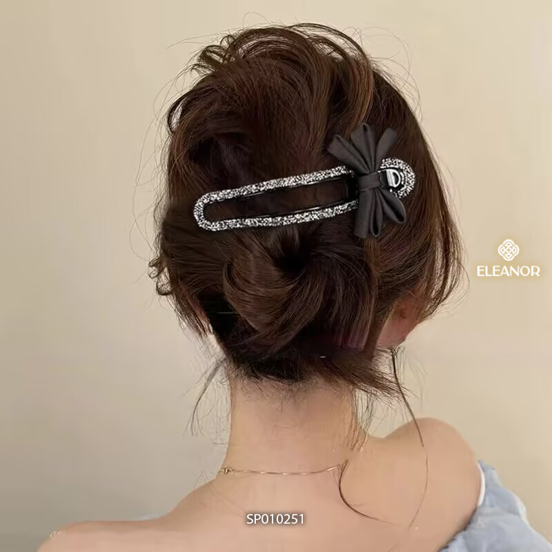 Kẹp tóc nữ Eleanor Accessories đính đá phụ kiện tóc kẹp tóc nơ tiểu thư 10251