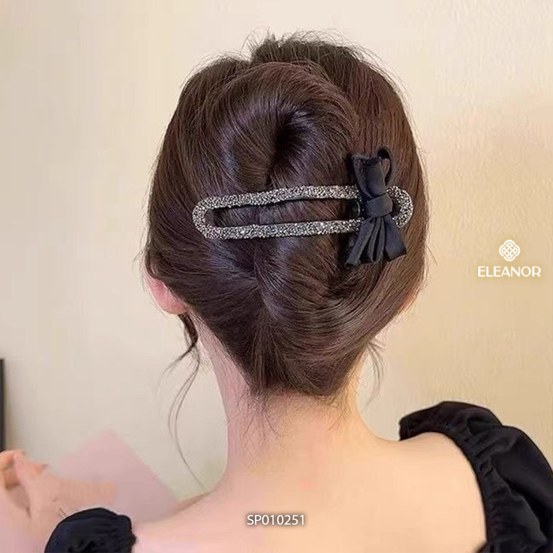 Kẹp tóc nữ Eleanor Accessories đính đá phụ kiện tóc kẹp tóc nơ tiểu thư 10251