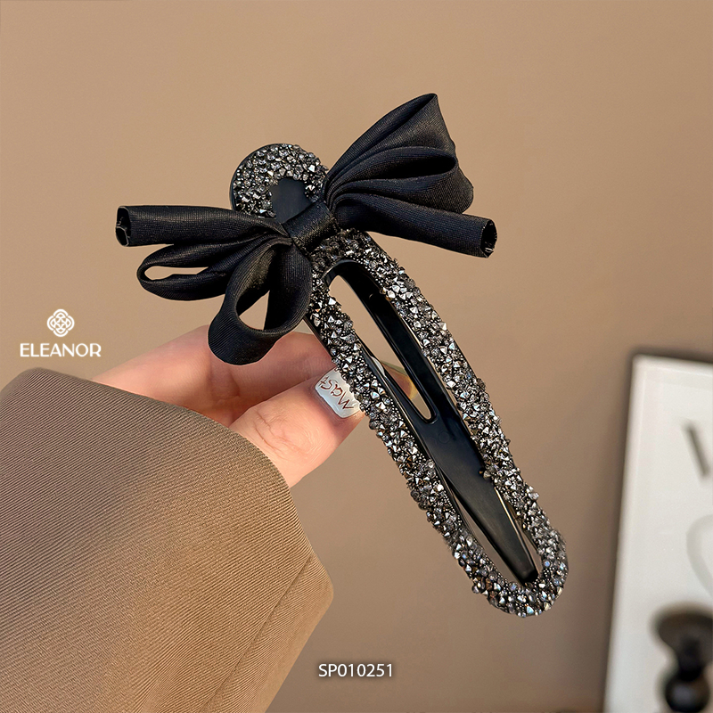 Kẹp tóc nữ Eleanor Accessories đính đá phụ kiện tóc kẹp tóc nơ tiểu thư 10251