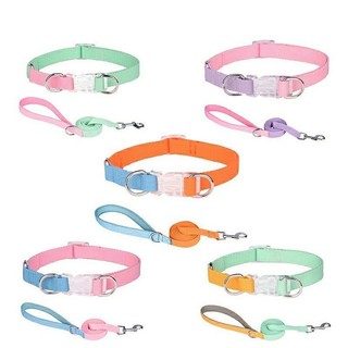 Set dây dắt kèm vòng cổ 7 màu cho chó [Giao màu ngẫu nhiên]