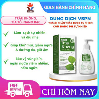 Dung Dịch Vệ Sinh Trầu Không Nano Bạc Chai 150ML [ Xanh Tam Giác ] Mã 1