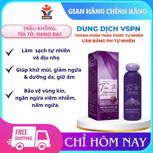 Dung Dịch Vệ Sinh Tía Tô, Trầu Không, Nano Bạc Chai Cao 150ML [ Tím Tròn ] Mã 1