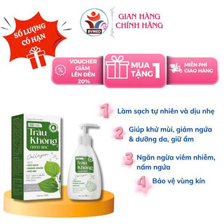 Dung Dịch Vệ Sinh Trầu Không Nano Bạc Chai 150ML [ Xanh Tam Giác ] Mã 1