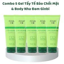 1 Hộp _ Gel tẩy da chết sáng da Ginbi chiết xuất nha đam