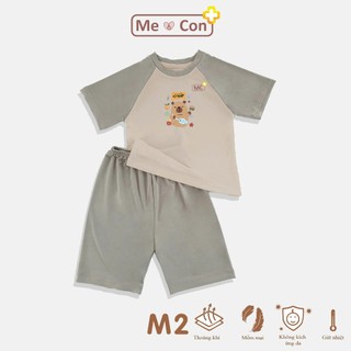 Bộ cộc lửng phối màu nhà Me & Con+ Cool Air họa tiết đáng yêu, mềm min, thoải mái cho bé