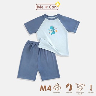 Bộ cộc lửng phối màu nhà Me & Con+ Cool Air họa tiết đáng yêu, mềm min, thoải mái cho bé