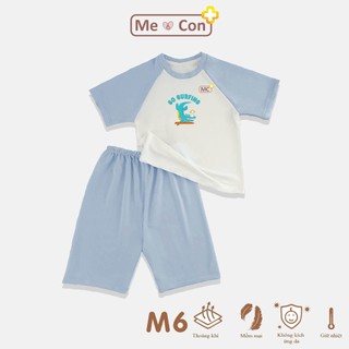 Bộ cộc lửng phối màu nhà Me & Con+ Cool Air họa tiết đáng yêu, mềm min, thoải mái cho bé