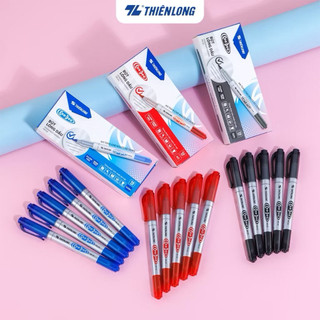 Combo 2-5-10 Bút Lông Dầu Nhỏ 2 Đầu PM-04 Mực Bám Dính Tốt Hàng Loại Tốt