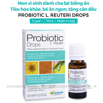 Probiotic L.Reuteri Drops Men vi sinh cho bé cân bằng hệ vi sinh, ăn ngon, tiêu hóa tốt 10ml