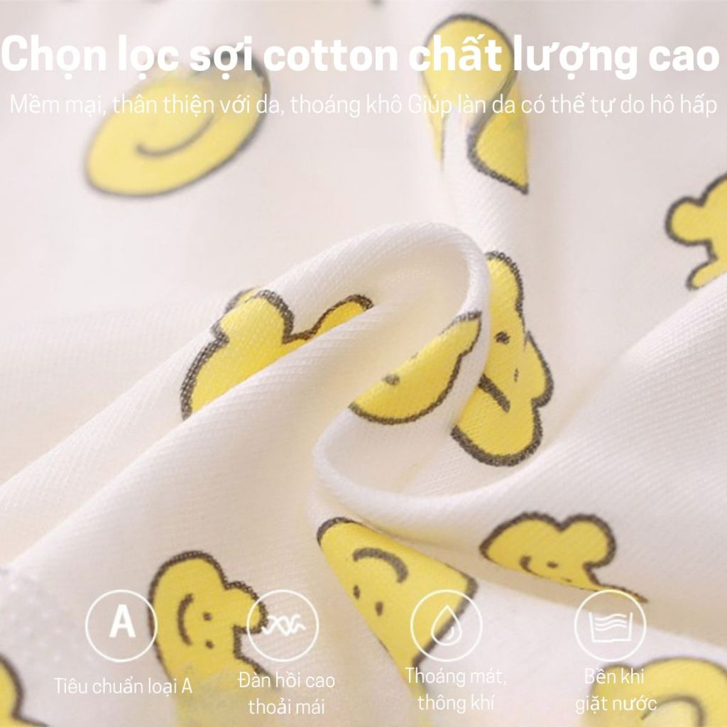 Set 4 Chiếc Quần Lót Cho Bé Gái Họa Tiết Màu Vàng Dễ Thương Chất Liệu Cotton Mềm Mại