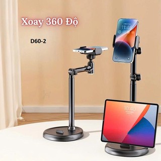 Giá Đỡ Điện Thoại Cao Cấp D60-1 & D60-2, Xoay 360 Độ,Live Stream, Quay Video, Review Sản Phẩm
