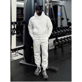 Set Bộ Hoodie Trơn BASSIC Phong Cách Đơn Gian Lịch Sự, Đồ Bộ Nam Thu Đông Chất Liệu Nỉ Ngoại Dày Dặn Mềm
