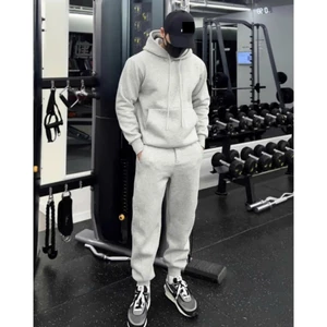 Set Bộ Hoodie Trơn BASSIC Phong Cách Đơn Gian Lịch Sự, Đồ Bộ Nam Thu Đông Chất Liệu Nỉ Ngoại Dày Dặn Mềm