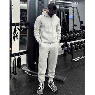 Set Bộ Hoodie Trơn BASSIC Phong Cách Đơn Gian Lịch Sự, Đồ Bộ Nam Thu Đông Chất Liệu Nỉ Ngoại Dày Dặn Mềm