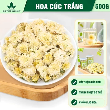 Hoa cúc trắng 500g, trà hoa cúc khô, nguyên bông trắng đẹp, trà bạch cúc, tốt cho sức khoẻ