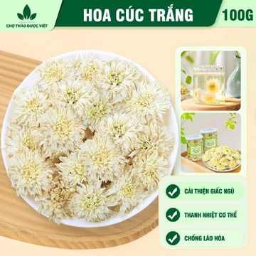 Hoa cúc trắng 100g, trà hoa cúc khô, nguyên bông trắng đẹp, trà bạch cúc, tốt cho sức khoẻ