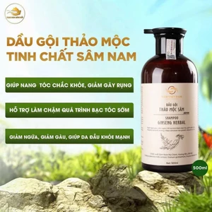Dầu gội thảo mộc Sâm, Bồ kết, Hà thủ ô sạch gầu, kích mọc tóc, cung cấp dưỡng chất, phục hồi tóc hư tổn, lọ 250ml