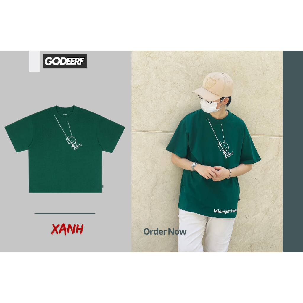 Áo Thun Local Brand GodeerF "Hide away" Áo Thun Form Rộng Unisex 250Gsm Cotton_G001
