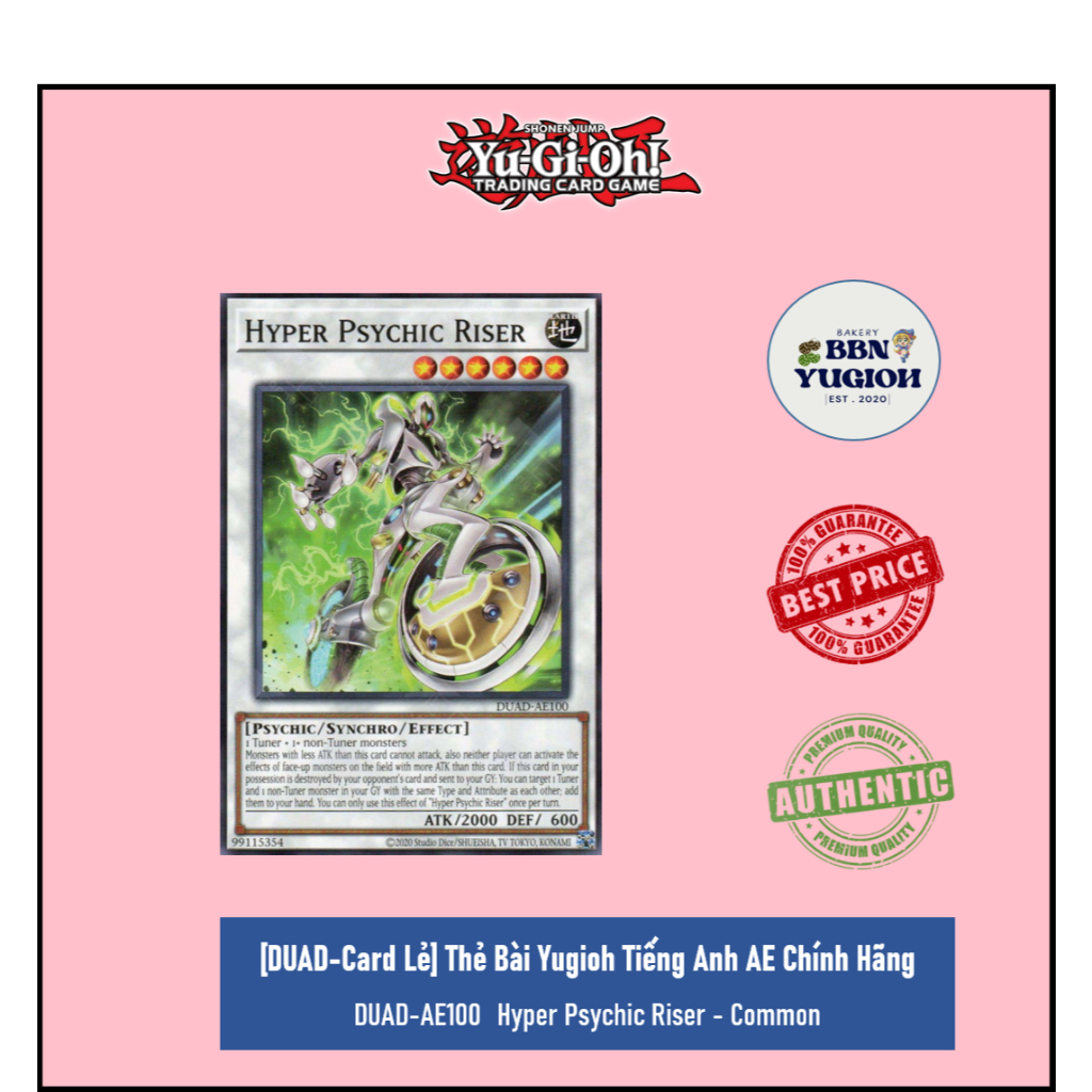 Thẻ Bài Yugioh Tiếng Anh AE Chính Hãng: DUAD-AE100 Hyper Psychic Riser ...