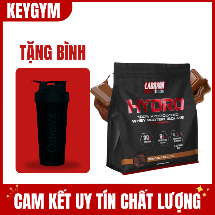 [BBT][TẶNG BÌNH] Sữa Bổ Sung Đạm Labrada Whey HYDRO (1.8kg) Whey Protein Hydrolyzed Isolate