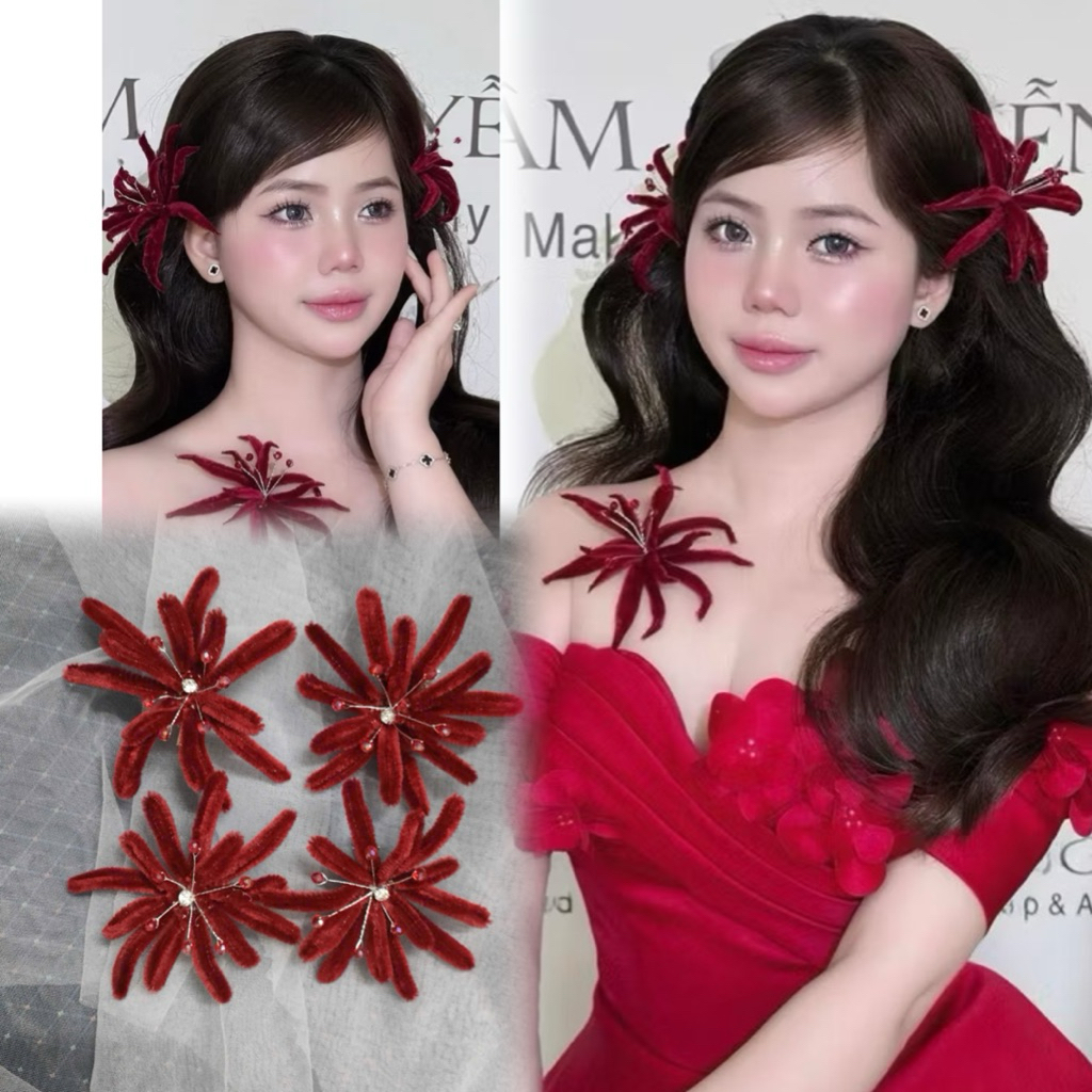 🍒🍒🍒Hoa kẹp tóc cô dâu xinh|PHUKIENCUOIYENLINH