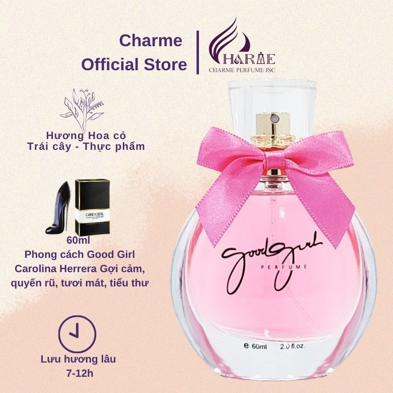 Nước hoa nữ Charme Good Girl 60ml ngọt ngào nhẹ nhàng nữ tính tiểu thư | Shopee Việt Nam