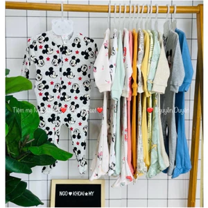 size 3-6-9M Body sleep Disney liền tất kéo khoá xuất xịn cho bé