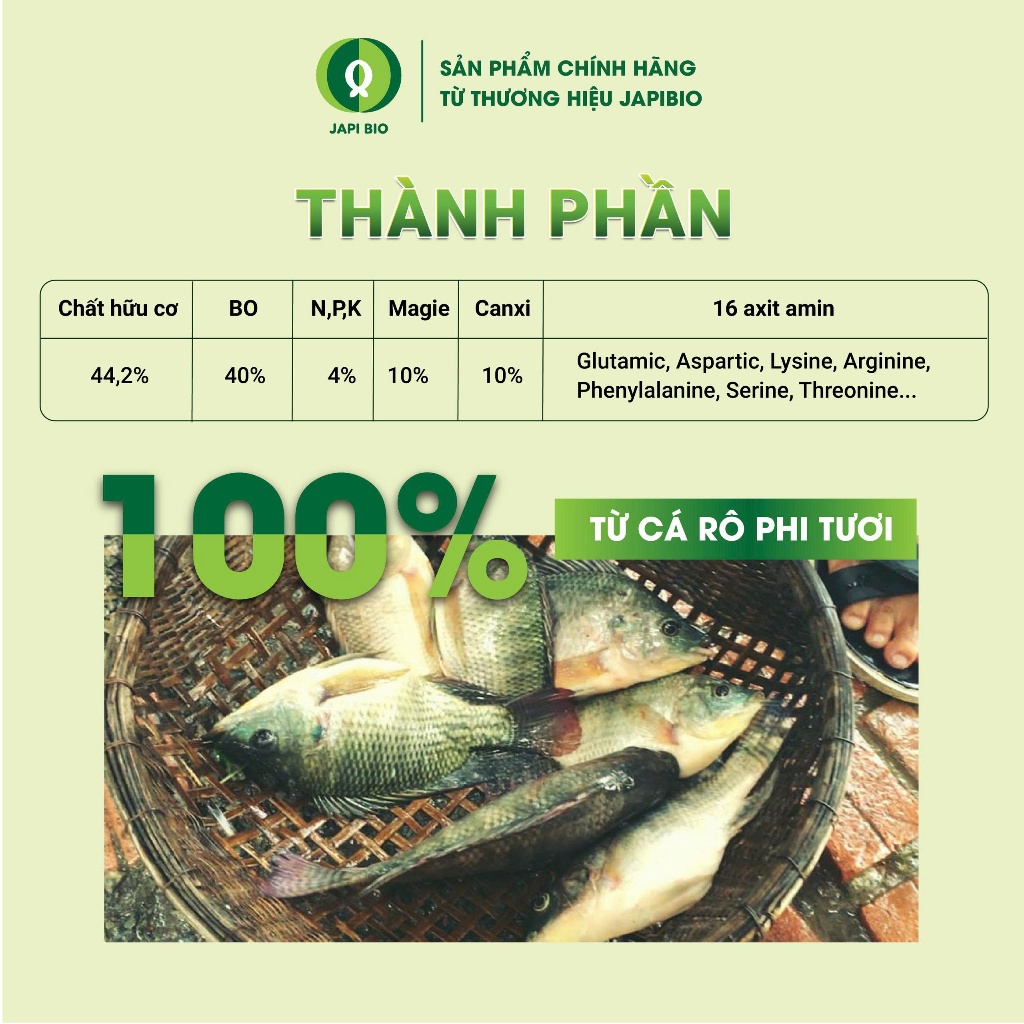 Đạm Cá Hữu Cơ JapiBio 5L Cho Cây Cà Phê – Kích Rễ – Bật Chồi – Ra Hoa Đồng Loạt – Hạt Chắc