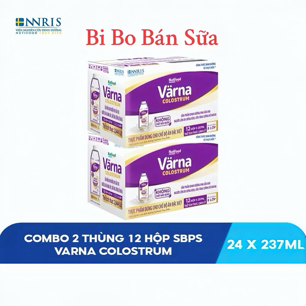 COMBO 2 Thùng 24 Hộp Sữa Bột Pha Sẵn Varna Colostrum - 237ml [Tăng Đề Kháng Nhanh]