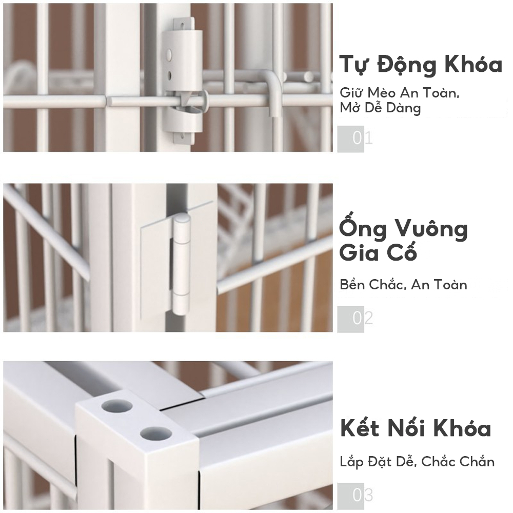 🐈GreenPets🐕Chuồng mèo nan sắt 2-3-4 tầng rộng rãi thoáng khí lắp ghép thông minh chắc chắn không gian cực lớn
