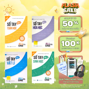 Sách - Combo Sổ tay kiến thức môn Toán Lý Hóa Sinh cấp 3 - All in one Mcbooks Chính Hãng