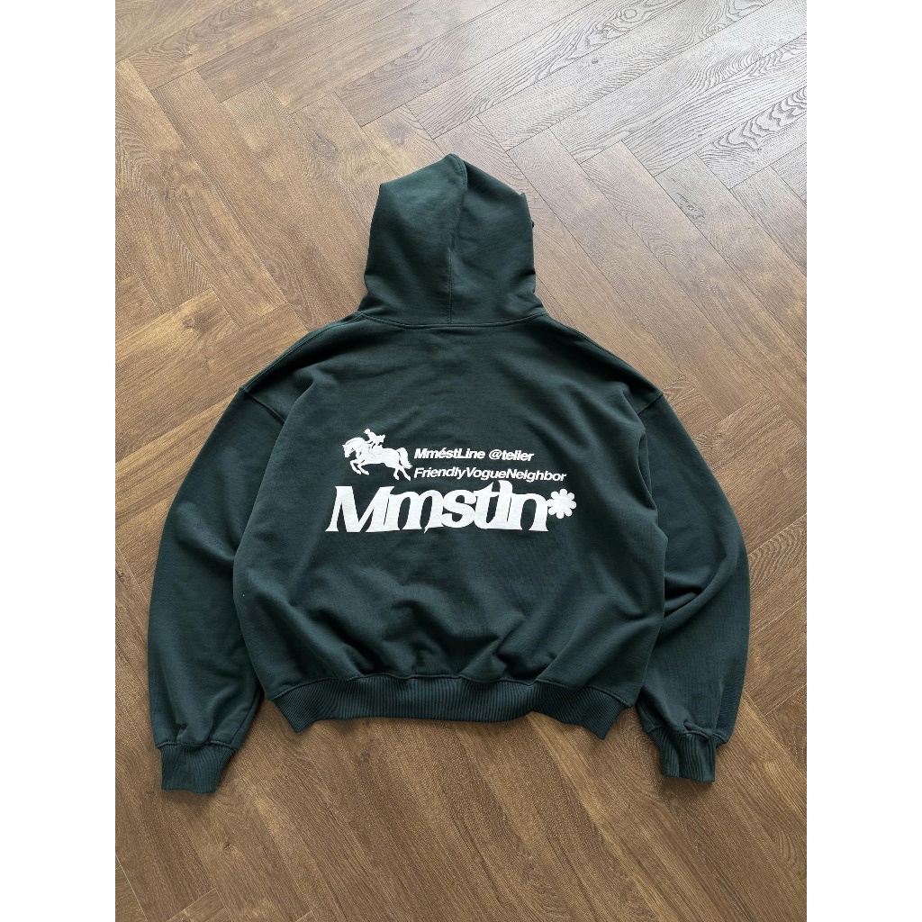 [HEATWAVE] Áo khoác hoodie-zip MMESTLINE "STALLION" form Boxy chất vải nỉ chân cua mịn cao cấp | BigBuy360 - bigbuy360.vn