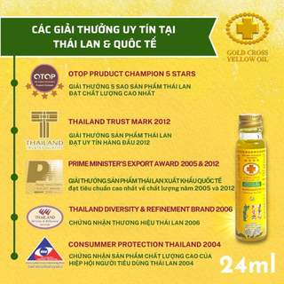 Dầu Thảo Mộc Thập Tự Vàng Thái Lan 15ml Gold Cross Yellow Oil Nội Địa  - CÔ THƯ MARKET