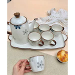Bộ Ấm chén sứ Trà Hoa Xanh Cốt Sứ Cao cấp, Bộ ấm chén uống trà kèm khay, đĩa - Tiệm Nhà Xinh — ảnh 2